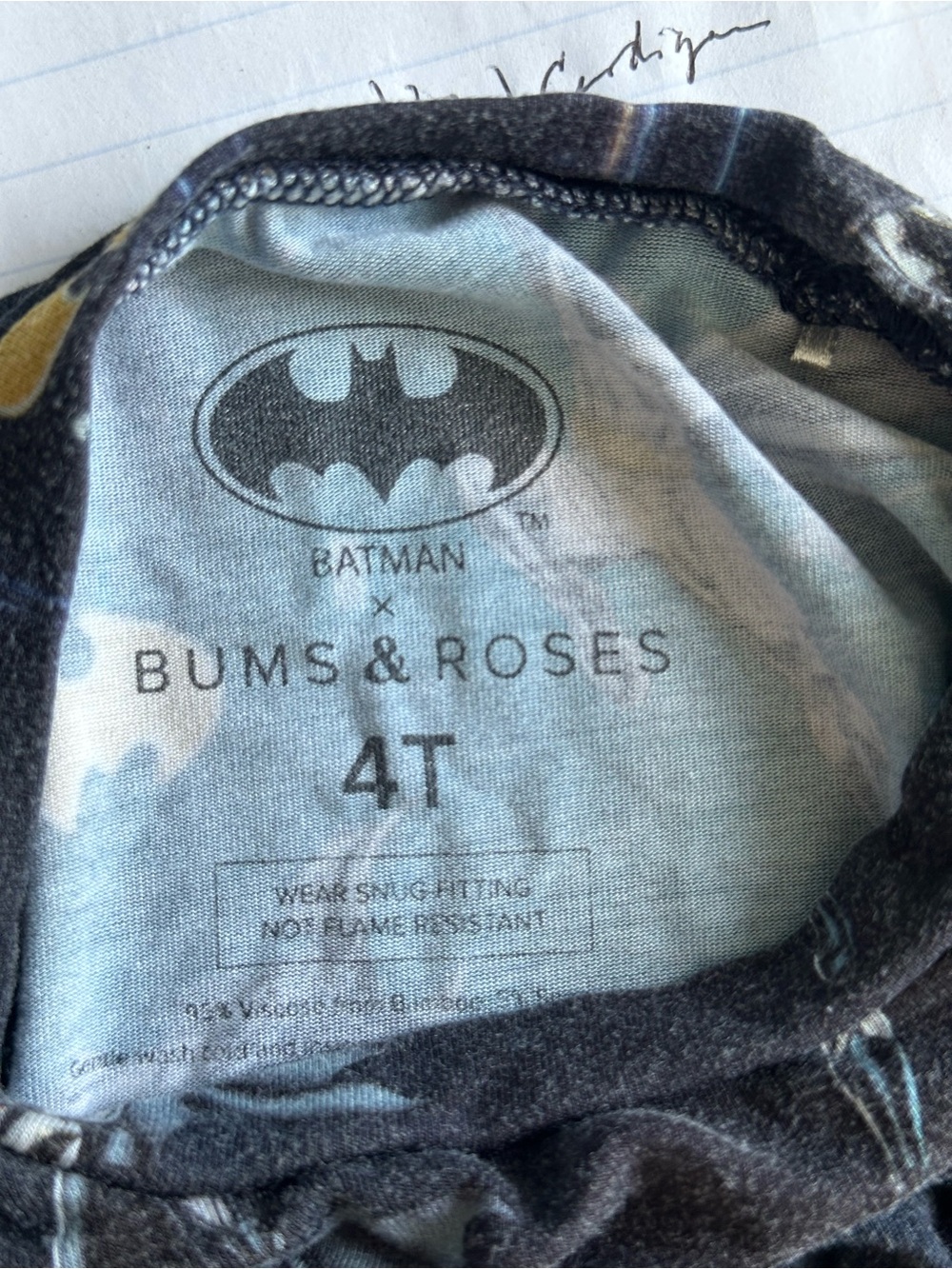 Batman x Bums & Roses Toddler Long Sleeve Shirt 4T - Picture 4 of 4